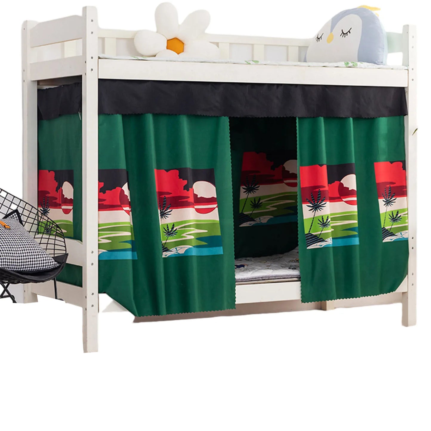 School Dormitory Bed Curtain Private Area Protection Bunk Curtain For School