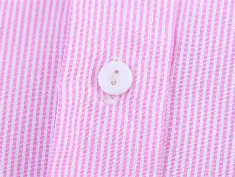 Spring Shirts Tops Women's 2025 New Chic Striped Slim Elegant Office Women's Shirt Fashion Street Youth Long-Sleeved Shirt