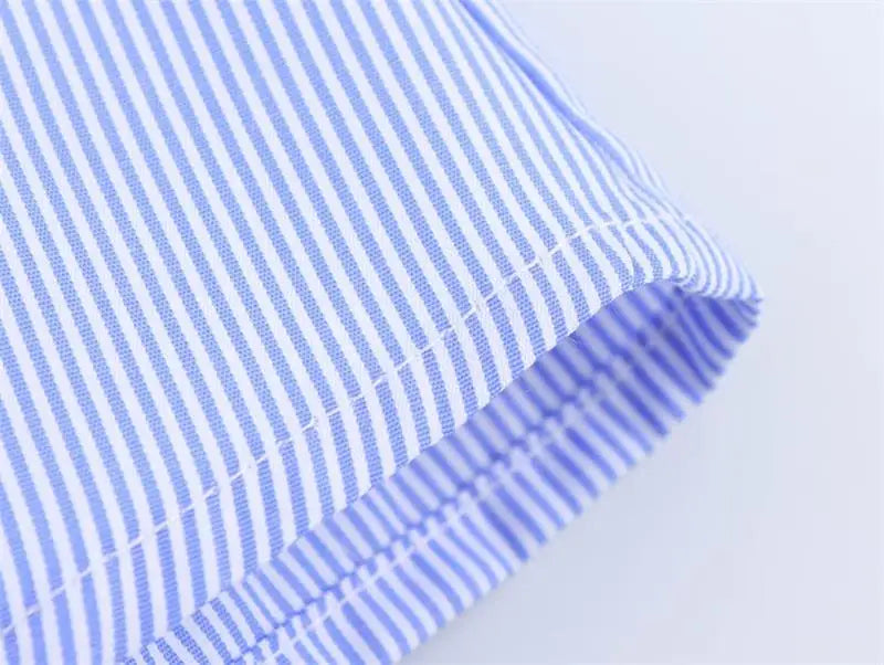 Spring Shirts Tops Women's 2025 New Chic Striped Slim Elegant Office Women's Shirt Fashion Street Youth Long-Sleeved Shirt