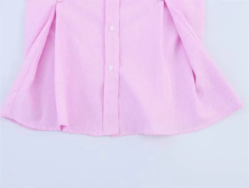 Spring Shirts Tops Women's 2025 New Chic Striped Slim Elegant Office Women's Shirt Fashion Street Youth Long-Sleeved Shirt